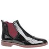 TAMARIS WOMENS FLAT GUSSET ZIP BOOT - BLACK PATENT