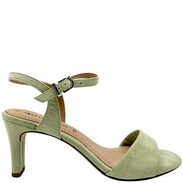 TAMARIS WOMENS ANKLE STRAP SANDAL - MINT SUEDE