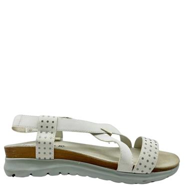TAMARIS ELASTICATED SANDAL - WHITE SILVER