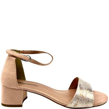 TAMARIS LDS HEEL IN STRAP SANDAL - ROSE FLOWER