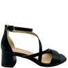TAMARIS WOMENS HEEL IN STRAP SANDAL - BLACK MATT