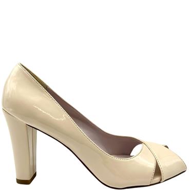 GINO VENTORI PAT PEEP TOE COUR - BEIGE
