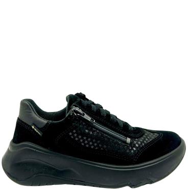 SUPERFIT GIRLS ZIP LACE TRAINER - BLACK