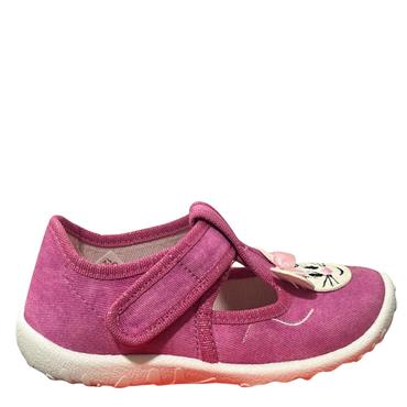 SUPERFIT KIDS T/BAR STRAP CANVAS SHOE - PINK