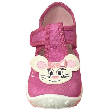 SUPERFIT KIDS T/BAR STRAP CANVAS SHOE - PINK