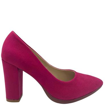 PINK DESERT WOMENS POINT TOE COURT SHOE - FUCHSIA SUEDE
