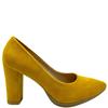 PINK DESERT WOMENS POINT TOE COURT SHOE - MUSTARD SUEDE
