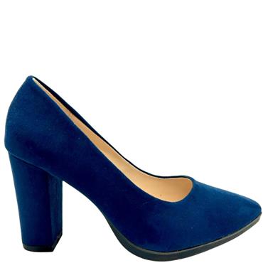 PINK DESERT WOMENS POINT TOE COURT SHOE - NAVY SUEDE