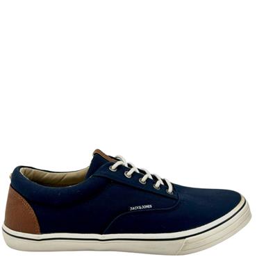 JACK & JONES GTS CANVAS TIE SHOE - NAVY