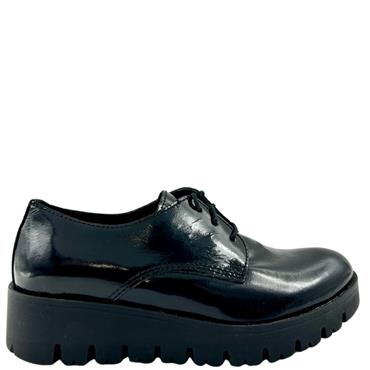 STORM WEDGE TIE SHOE - BLACK PATENT