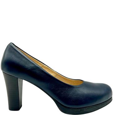 PITILLOS PLAIN MED HEEL COURT - NAVY