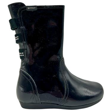 GARVALIN DIAMANTE BK STRAP BOO - BLACK PATENT