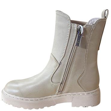 XTI GIRLS ZIP CHELSEA BOOT - BEIGE