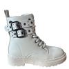 XTI GIRLS ZIP STUD STRAP LACE BOOT - BEIGE
