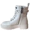 XTI GIRLS ZIP STUD STRAP LACE BOOT - BEIGE