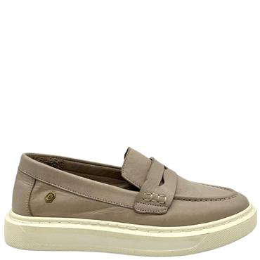 CARMELA WOMENS SLIP ON LOAFER - BEIGE