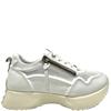 CARMELA WOMENS ZIP LACE TRAINER - WHITE