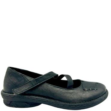 KHRIO LDS STITCH STRAP SHOE - BLACK