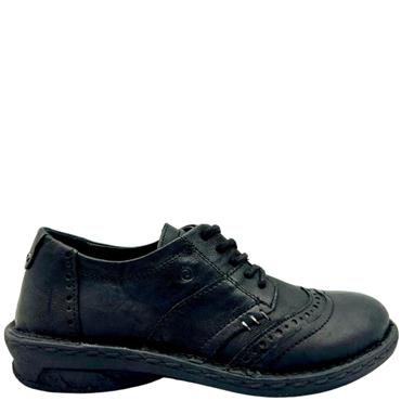 KHRIO LDS BROGUE TIE SHOE - BLACK
