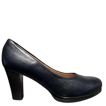 PITILLOS MED HEEL COURT SHOE - NAVY