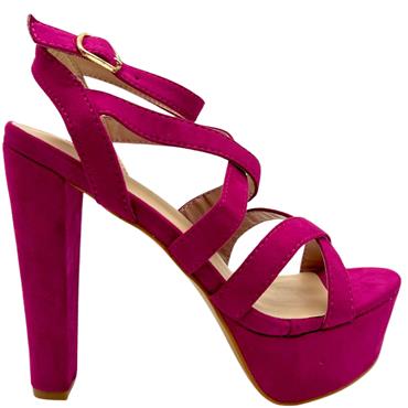 COLOUR CHERIE WOMENS PLATFORM SANDAL - FUCHSIA