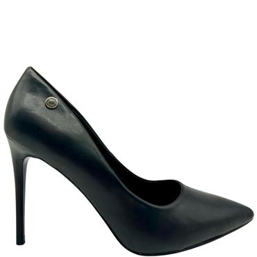 REFRESH WOMENS POINT TOE COURT SHOE - BLACK