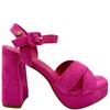 REFRESH WOMENS PLATFORM STRAP SANDAL - FUCHSIA SUEDE