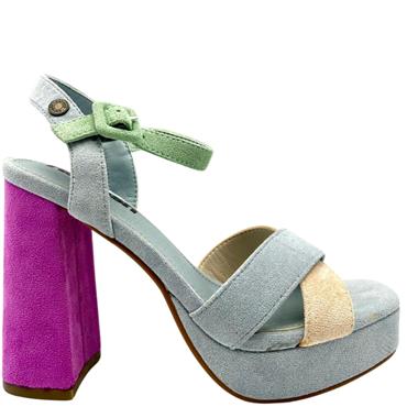 REFRESH WOMENS ANKLE STRAP SANDAL - JEANS MULTI