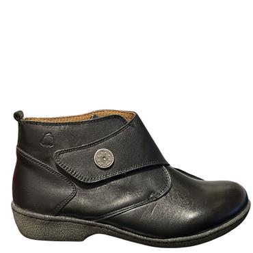 NEW DRESS VEL STRAP BOOT - BLACK LEATHER