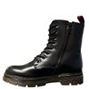 REDZ WOMENS 8 EYE LACE ZIP BOOT - BLACK