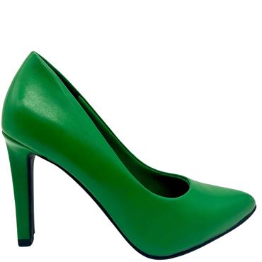 MARCO TOZZI WOMENS POINT TOE COURT SHOE - GREEN