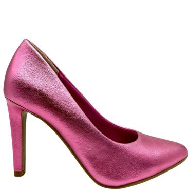MARCO TOZZI WOMENS POINT TOE COURT SHOE - PINK METALLIC