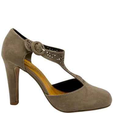 MARCO TOZZI T STRAP MED HEEL C - PEPPER