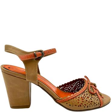 MARCO TOZZI STRAP LOW HEEL SAN - NUT