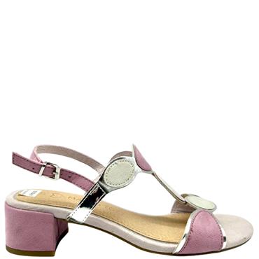 MARCO TOZZI WOMENS ANKLE STRAP SANDAL - BERRY