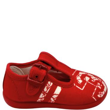 PUCHITOS CANVAS TBAR SHOE - RED