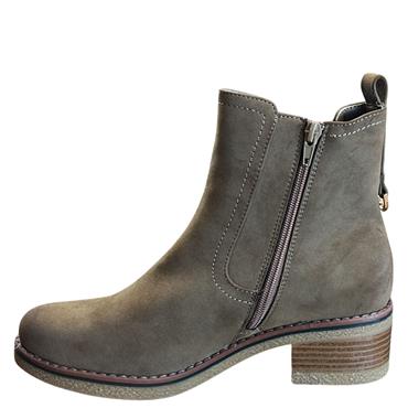 JET 7 WOMENS ZIP CHELSEA ANKLE BOOT - MARRON