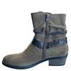 JET 7 WOMENS FUR LINED ZIP ANKLE BOOT - MARRON