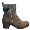 JET 7 WOMENS ZIP LACE ANKLE BOOT - CAMEL