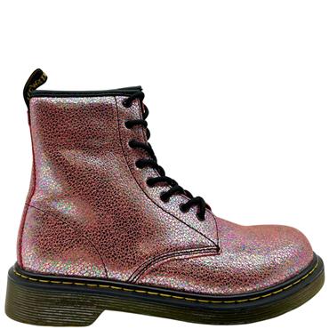 DR MARTENS LDS 8 EYE TIE BOOT - PINK