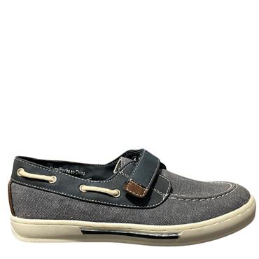 NEW8TEEN VEL STRP DECK SHOE - NAVY