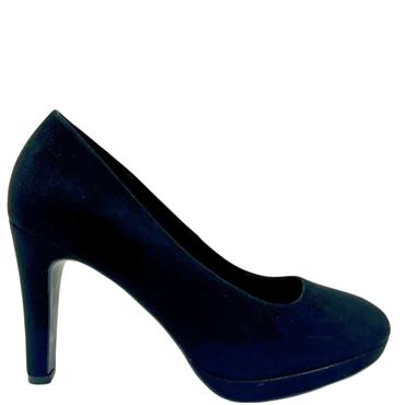 JANE KLAIN WOMENS COURT SHOE - BLACK SUEDE