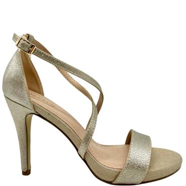 MENBUR WOMENS ANKLE STRAP SANDAL - GOLD