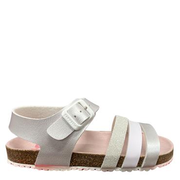 GARVALIN GIRLS ANKLE STRAP SANDAL - SILVER