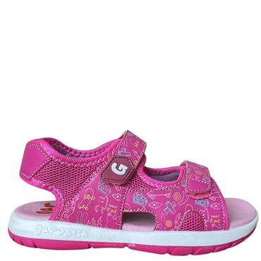 GARVALIN KIDS VELCRO STRAP SANDAL - FUCHSIA