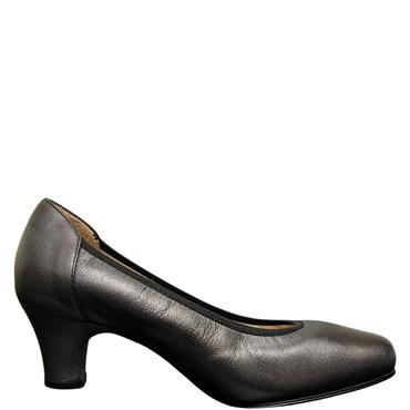 DRUCKER LOW HEEL COURT SHOE - BLACK