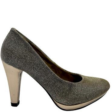 ODGITRENDS GLITTER PLATFORM COURT - PEWTER