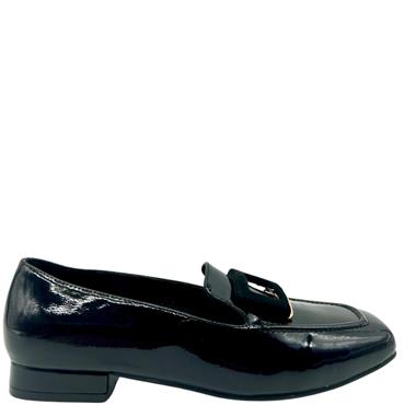 MENBUR WOMENS FLAT LOAFER - BLACK