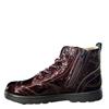 RICOSTA GIRLS ZIP LACE ANKLE BOOT - BURGUNDY PATENT