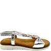 NINE TO FIVE WOMENS FLAT STRAP SANDAL - SILVER
